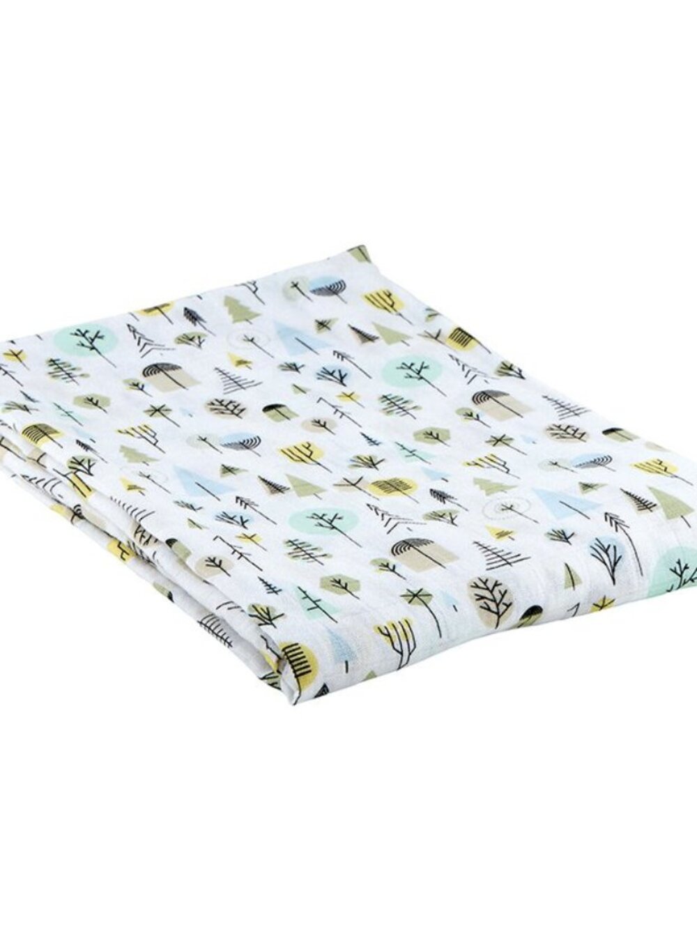Stephan Baby:  Baby Boy Forest Trees Swaddle Blanket Bamboo Cotton 45" x 45" NEW